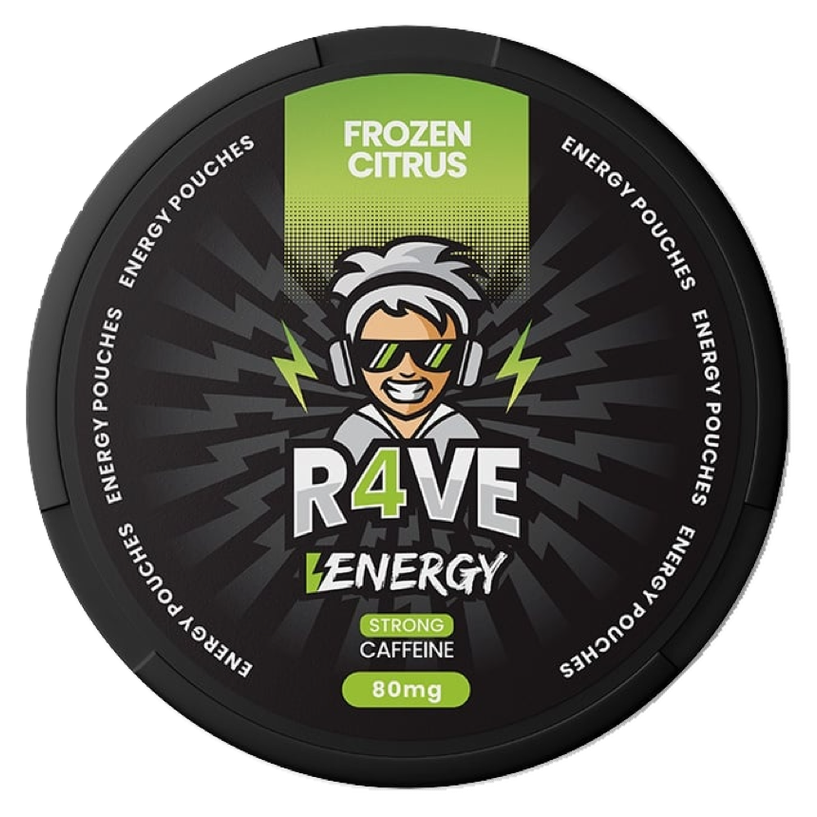 R4VE Frozen Citrus 80mg Caffeine Pouches