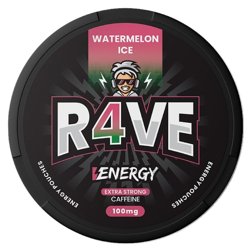 R4VE Watermelon Ice 100mg Caffeine Pouches